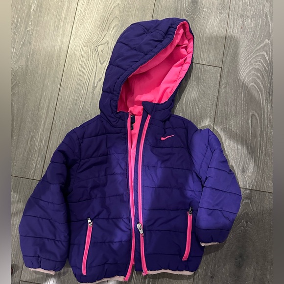 Nike purple puffer jacket size 24 months - Picture 1 of 6